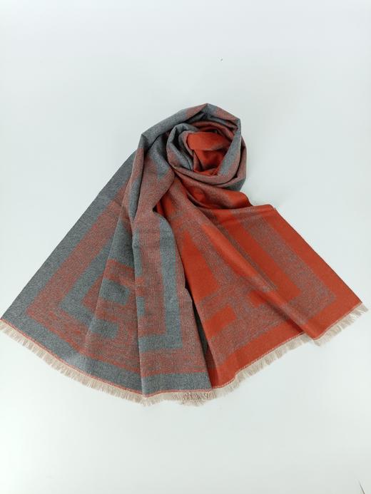 喜得宝真丝披肩100%桑蚕丝剪花工艺双面异色蚕丝保暖厚款披肩围巾丝绒长巾秋冬季保暖百搭 商品图3