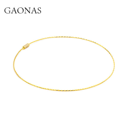 GAONAS时尚秋冬金色硬挺有型多功能项圈11726XGO 商品图1