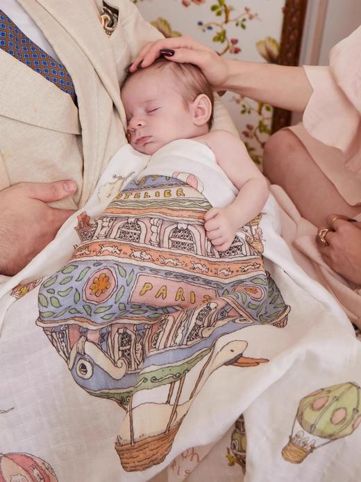 法国Atelier Choux 新生儿包巾口水巾床笠围嘴宝宝礼物高端礼盒装 商品图1