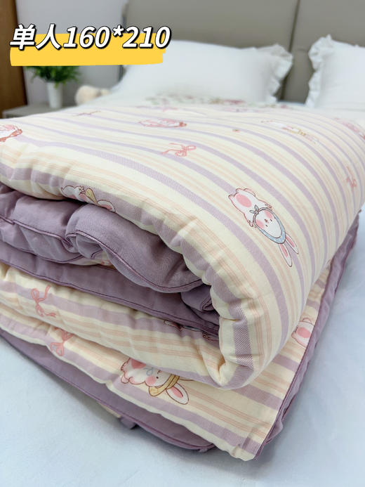 松植屋秋冬新款单人纱布棉花被子100%全棉纱布 A类母婴级 优选新疆长绒棉，整张定型填充 商品图4