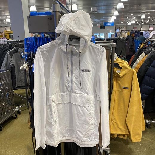 Columbia/哥伦比亚 男士秋户外收口防风半拉链轻薄连帽皮肤衣 商品图0