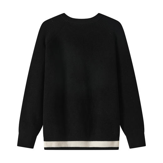 2025冬款撞色拼接男士套头针织衫时尚简约休闲百搭青少年毛衣K&C 商品图1