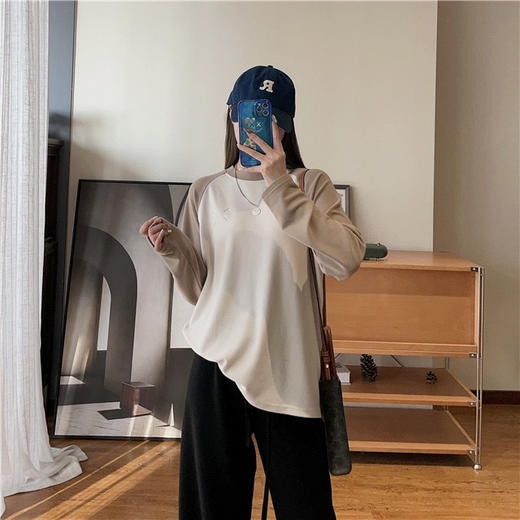 💥独家货【全国包邮】 刺绣拼色澳绒打底衫‼️真正的打底天花板来了❗ 真正走亚马逊的原单好货⚠️ 350g进口澳绒面料，双面加厚！ 商品图2