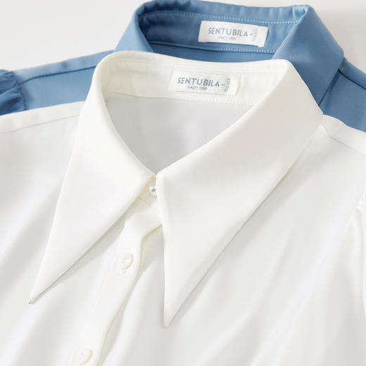 【内购】气质通勤衬衫领氛围感文艺女青年造型感柔光缎面感梭织衬衫-153CC3193X 商品图4