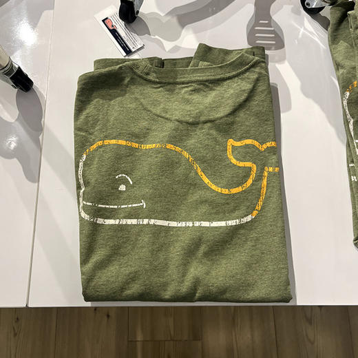 Vineyard Vines/鲸鱼 男士春夏透气纯棉个性印花圆领长袖休闲T恤 商品图3