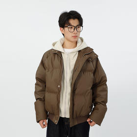 高级时尚潮流假两件皮质棉服-纪念日百货门店同款167344219