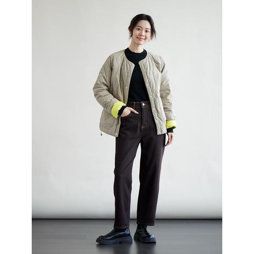 轻暖显瘦！正反双面穿！2025新款90白鹅绒圆领轻薄直筒羽绒服女秋冬！ 商品图3