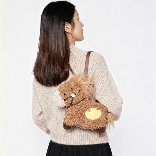 大英博物馆 新年系列 马上有钱 羊羔毛 手机包 斜挎包 商品图1