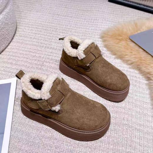 【HF】无忧购冬季高帮厚底勃肯鞋女一脚蹬加绒鞋19-7（截单后3-5天发货） 商品图9