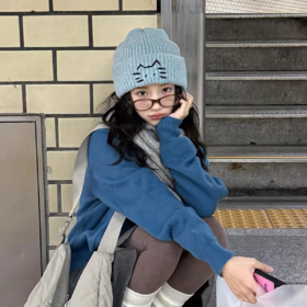 <曾小咸推荐> 线条小猫针织帽 日常89/件 