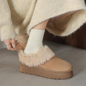 OLD 10891厚底雪地靴加绒加厚保暖鞋毛毛鞋土豆棉靴