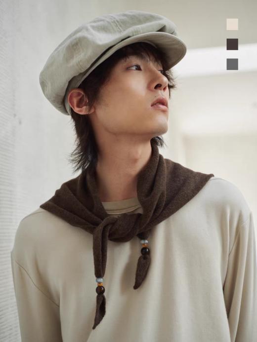 共和GongheRepub/GH24052/「戎」三色串珠羊绒三角巾 商品图0