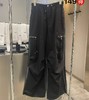 NC松紧腰抽绳描边喷漆工装裤50624（黑）秋季153040040321 商品缩略图0