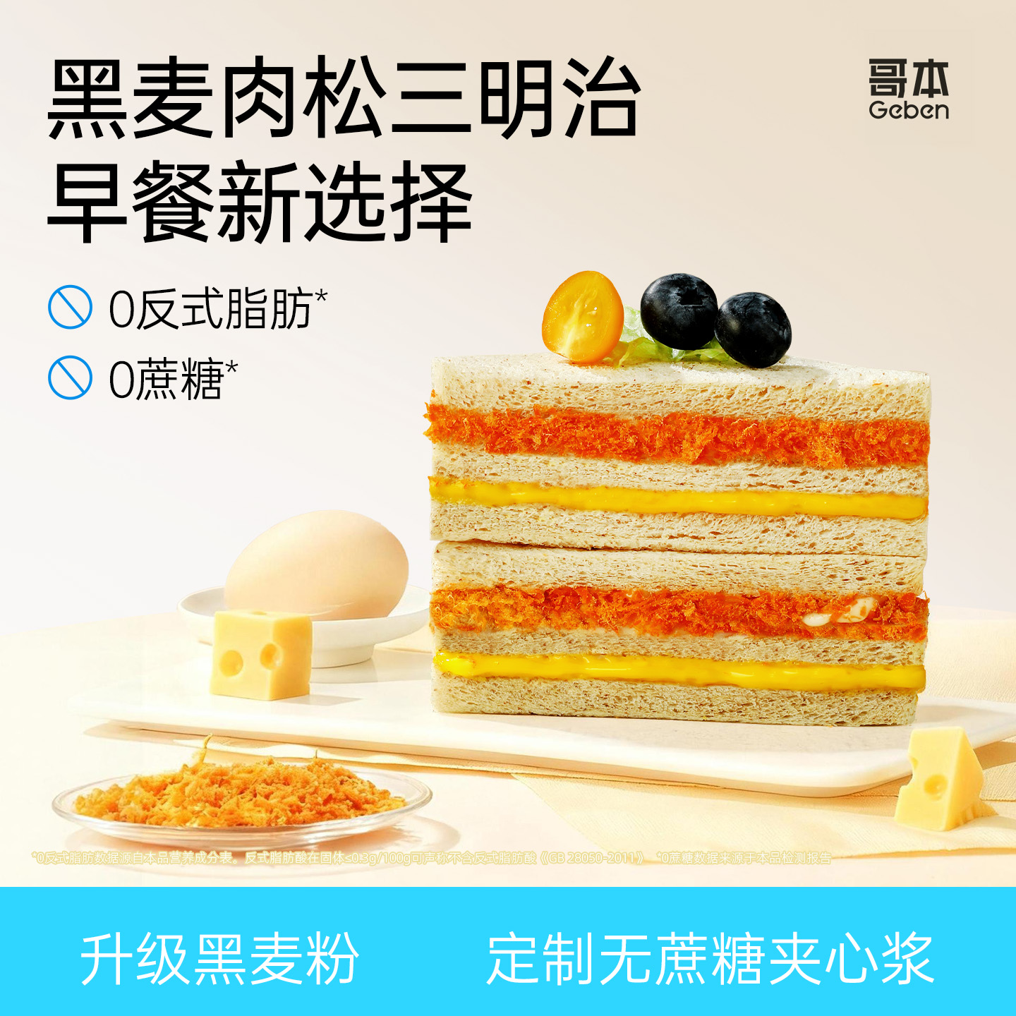 哥本上新❤️黑麦&全麦肉松三明治（不可用券）