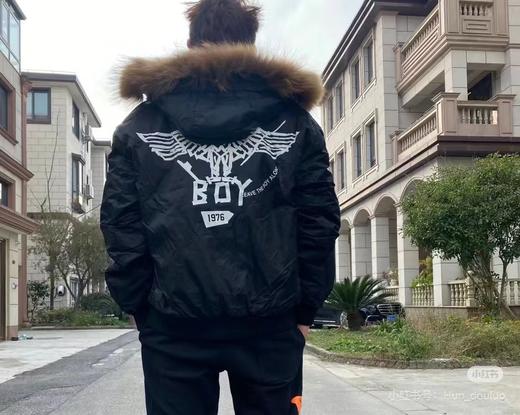 LondonBoy真毛领N3B军风90绒羽绒夹克外套 商品图0