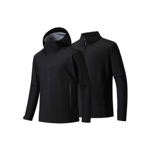 【王一博同款】安踏冠军山锋梭织三合一冲锋衣男女硬壳152540613 商品图0