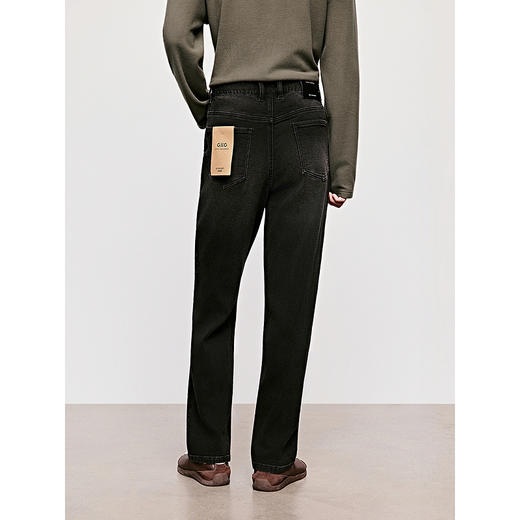 GXG男装 经典修身小脚水洗直筒牛仔裤休闲长裤 25年冬季新品 商品图3