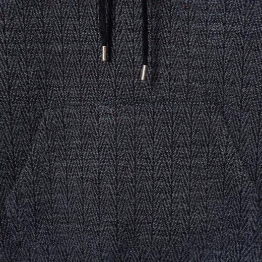 SDSA男士秋冬新款痞帅男装休闲简约提花抽绳连帽卫衣舒适套头上衣 商品图2