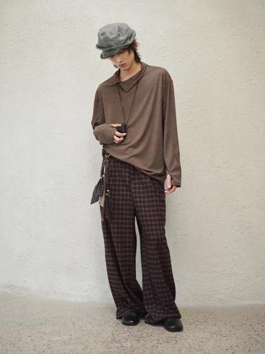 共和GongheRepub/GH24038/秋冬斜开叉高领可扣长袖T恤 商品图4