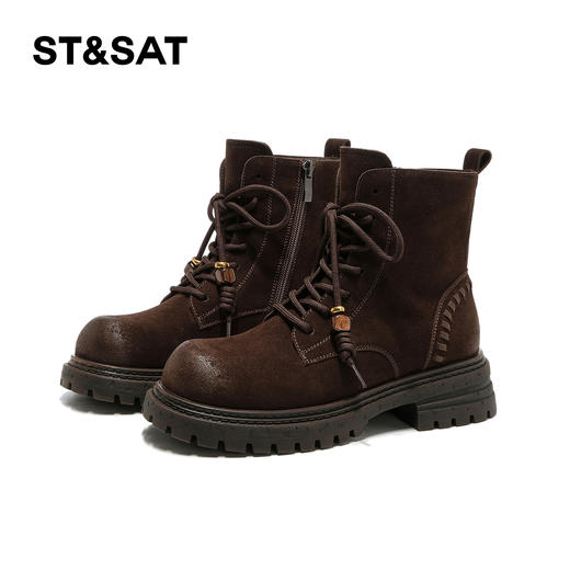 星期六复古工装风厚底马丁靴SSD4118T7M 商品图8