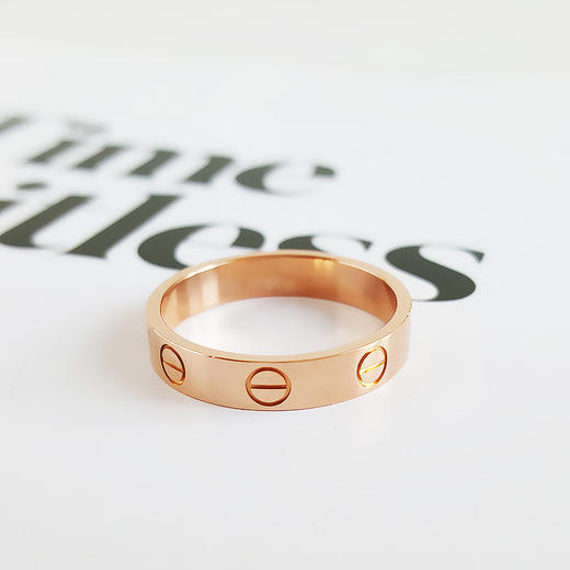 【95新】Cartier卡地亚LOVE系列B4049756 18K玫瑰金窄版无钻LOVE戒指56号071125NJT04 商品图4