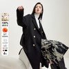 【内购】气质通勤清爽多色西装领双排扣全绵羊毛大衣-W54OG3301X 商品缩略图0