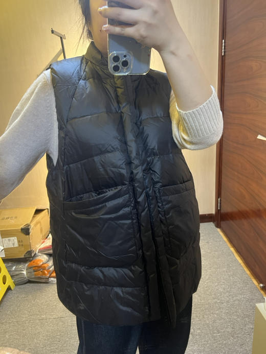 【爆款】水淼2025冬新款显瘦百搭一手长羽绒马甲1832 商品图4