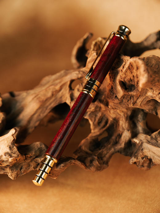  元和堂迷罗 小叶紫檀钢笔 中性笔笔 两用笔替换芯【器悟雅玩】 商品图0