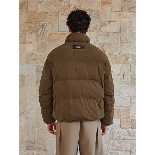 GXG男装 棕咖色灯芯绒肌理立领棉服休闲夹克外套 25年冬季新品 商品图4