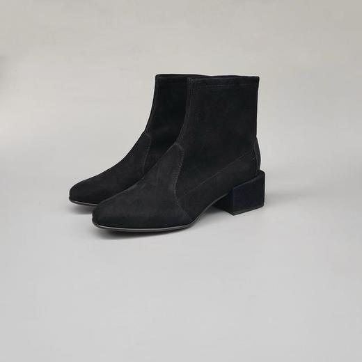 （跟高5cm）火桐hooton  万年经典“瘦瘦靴”粗方跟弹力袜靴短靴440H01 商品图3