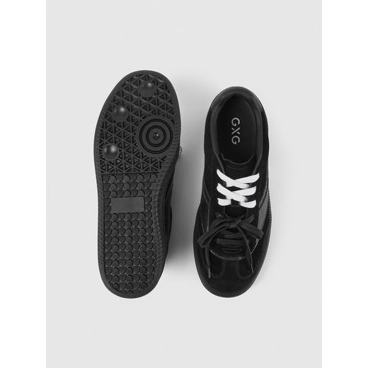 GXG通勤男鞋时尚百搭德训鞋拼接反绒皮休闲鞋复古运动潮鞋 商品图3