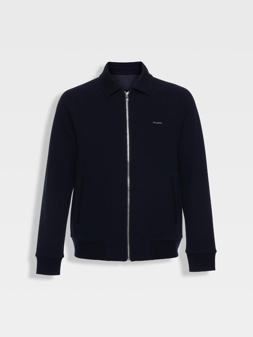 callisto藏青羊毛混纺外套 商品图0