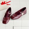 回力女鞋2025秋季爆款高级感浅口皮鞋女一字法式玛丽红色单鞋方头 商品缩略图5
