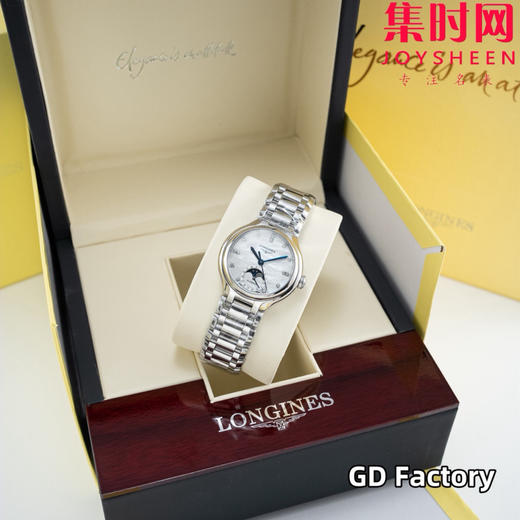 浪琴新款心月月相系列 贝母钻面 表径34mm 女士机械腕表 商品图2