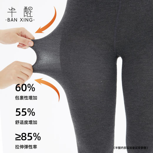 半醒不掉裆裤袜02 针织竖条纹打底裤女外穿无压大弹力W0022 商品图4