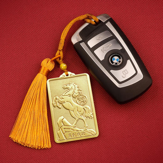 黄铜马上有钱财库挂件 商品图1