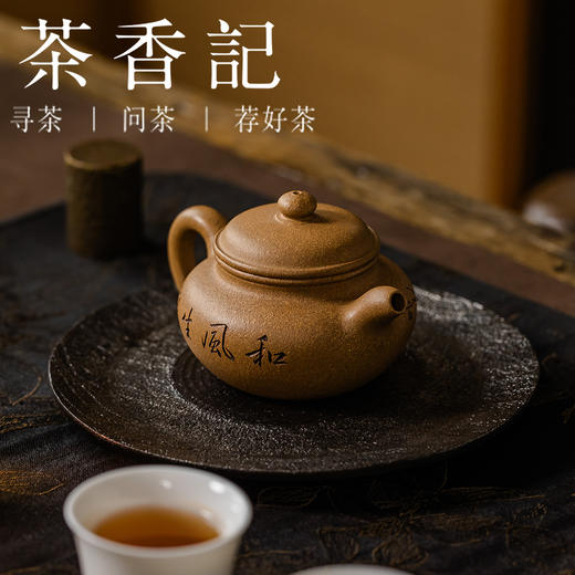 茶香记紫砂壶黄降坡刻绘小仿古160ml宜兴泡茶壶经典耐用文人气韵 商品图3