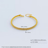 【限时克减150元】足金999 【足金999字印】5G黄金空心可调节麻花形手镯链镯（面宽约3.6-4mm）(5GSZ00129),(预售产品下单后不退款不退货不换货不补差价) 商品缩略图3