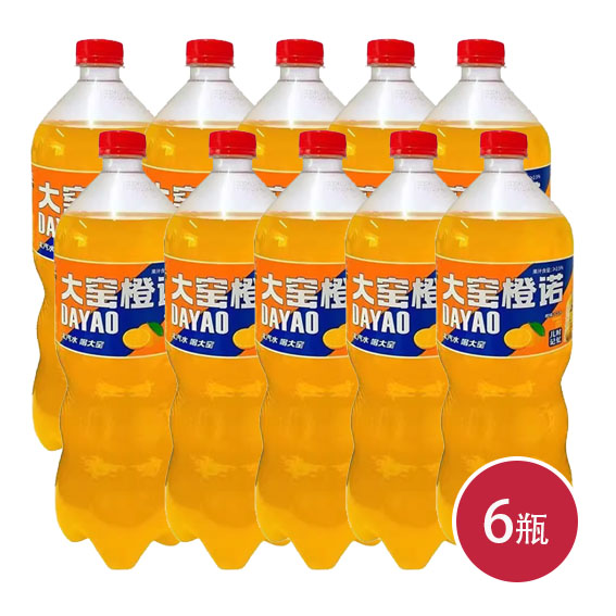 大窑橙诺柑橘汁汽水1.3L*6瓶（6974800840910）
