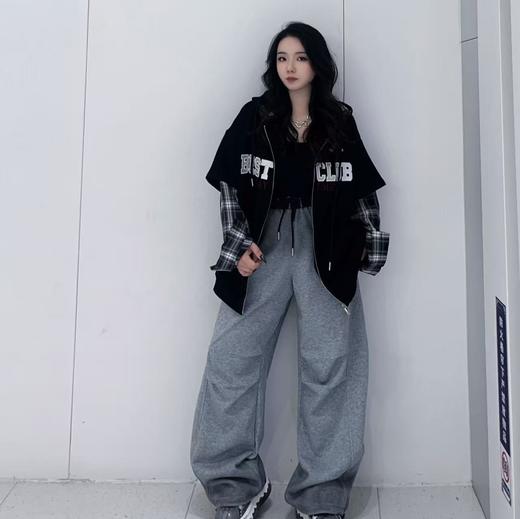 PNC格子拼接假两件连帽外套50919秋季607953204207 商品图0