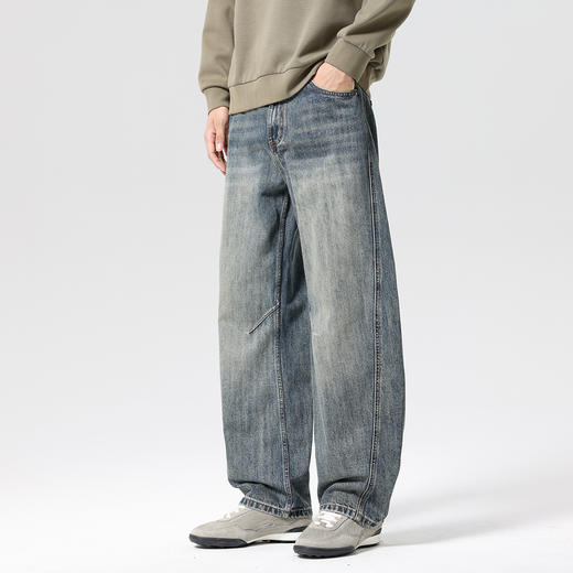 【弯刀裤】男士牛仔裤25秋款时尚潮流日常出街百搭青少年长裤K&C 商品图2