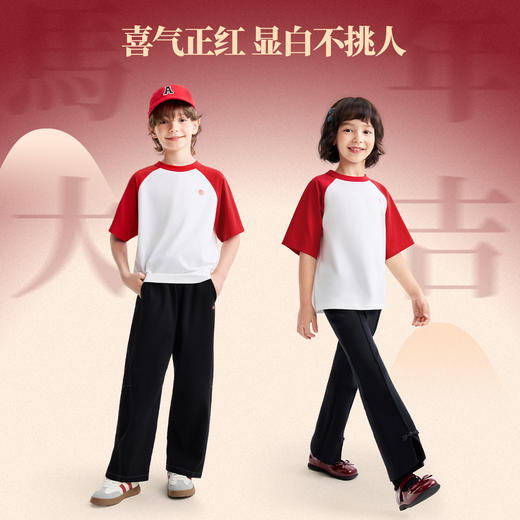 【新年波】男女童圆领短袖针织衫夏季新款安奈儿童装EM621507 商品图2