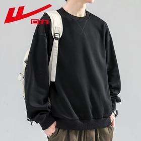 回力卫衣男2025新款春秋圆领宽松重磅男士长袖T恤上衣内搭打底衫