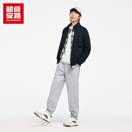 超级安踏加绒立领外套男款秋冬保暖休闲上衣长袖针织衫152548719U 商品图2