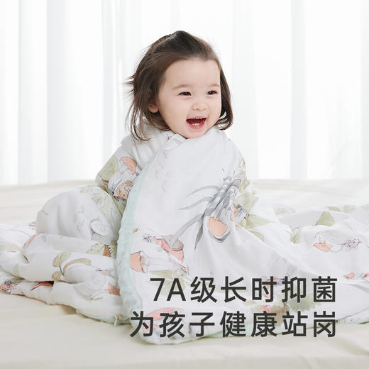 英氏【抑菌抗静电】婴童被子7A抑菌竹棉空凋被豆豆被新生儿盖被大尺寸被子 商品图1