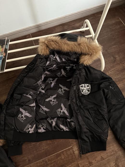 LondonBoy真毛领N3B军风90绒羽绒夹克外套 商品图2