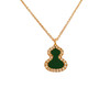 【95新】Qeelin麒麟Wulu系列18K玫瑰金镶钻翡翠petite wulu葫芦项链031125TJ26 商品缩略图0
