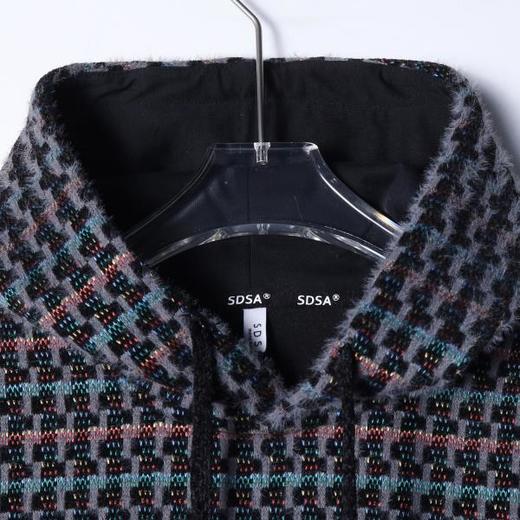 SDSA男士秋冬新款痞帅男装韩版彩色条纹绒毛套头连帽卫衣百搭时尚 商品图1