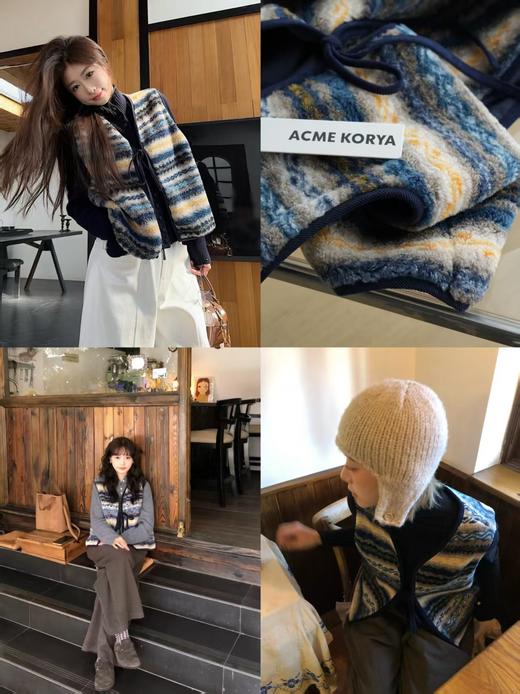 费尔岛Vintage毛茸茸复古氛围感百搭马甲 商品图8