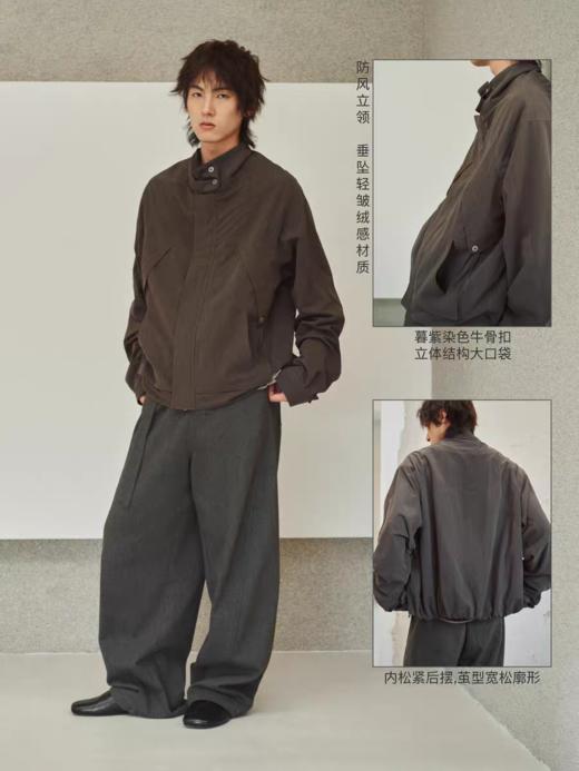 共和GongheRepub/GH24040/暮紫茧型高领夹克 商品图3